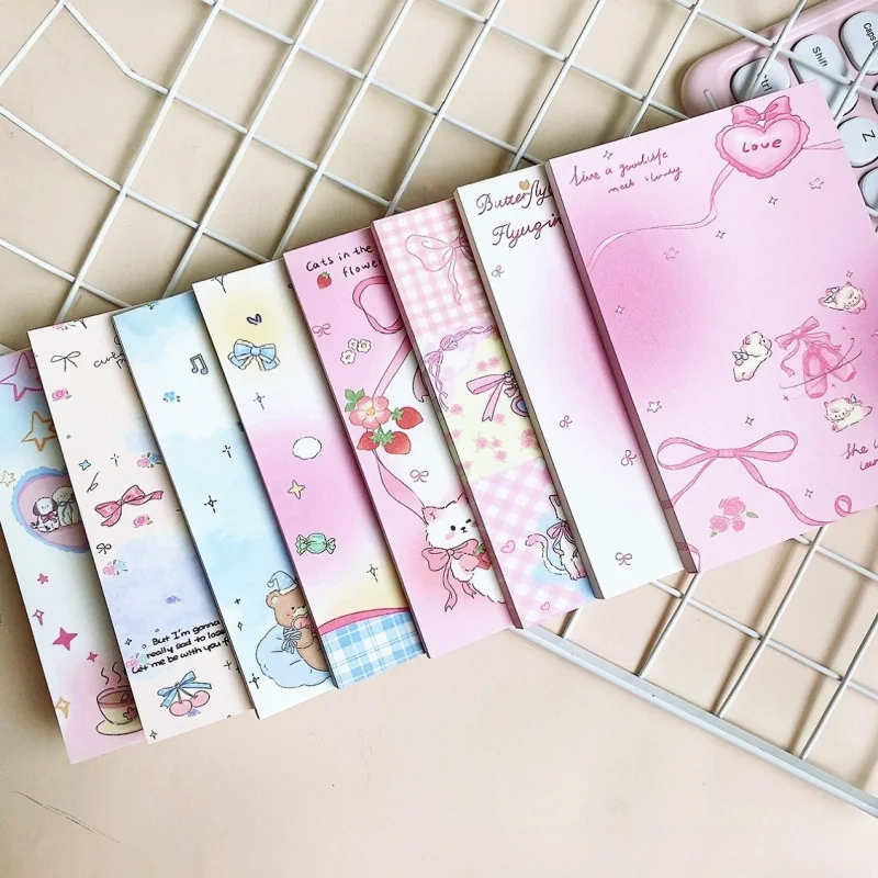 50Page/Book Pink Bow A7 Notepad，Tearable Pocket Notebook  Memo Pad Journal Decor Paper，Office School Supplies Stationery - 2