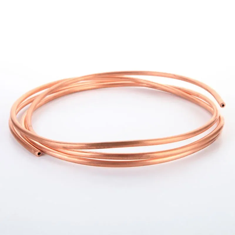 1Meter Copper Tube Coil OD 2/3/4/5/6/8/9.52/10/12/12.7/14/16/19mm Soft 99.9% T2 Copper Pipe Air Conditioning Oil Water Cooling copper tube