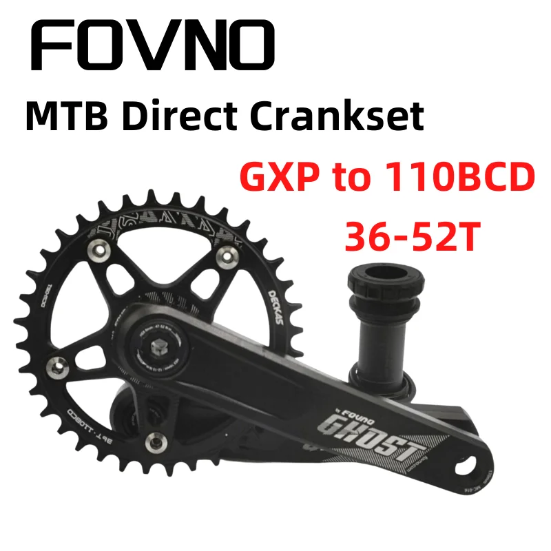 FOVNO Bicycle Crank GXP to 110BCD 36 52T Mountain Bike Crankset
