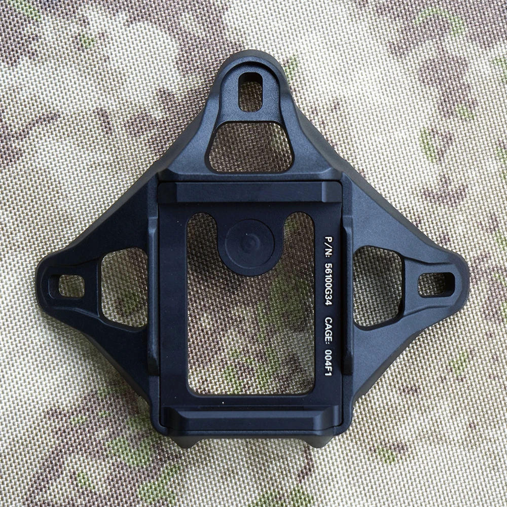 Tactical 3-Hole Skeleton NVG Mount Shroud Compatible with ACH/MICH/OPS-Core Fast/Crye AirFrame Helmet With Original Markings
