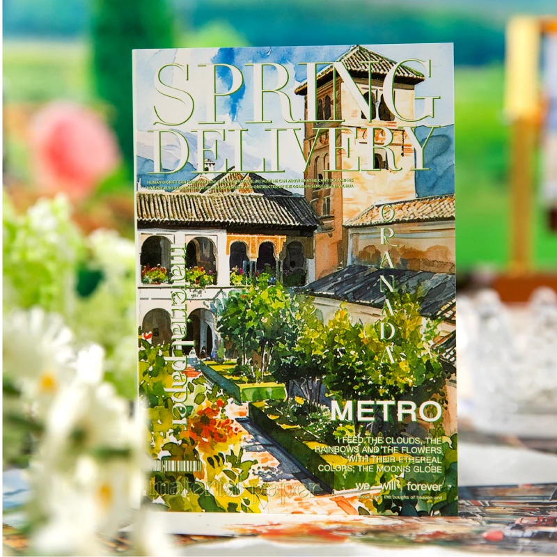 Journal GO 30pcs Spring Scenery Material Paper Creative Collage Cards Background Paper Diy Junk Journal Planner Materials 4