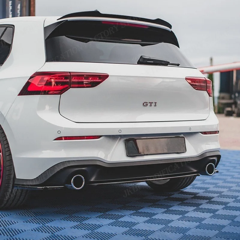 폭스바겐 골프 8 Mk8 GTI GTE 2020-2024용 맥스턴 스타일 리어 범퍼 디퓨저 플레이트 스포일러 스플리터 바디 키트 튜닝 액세서리