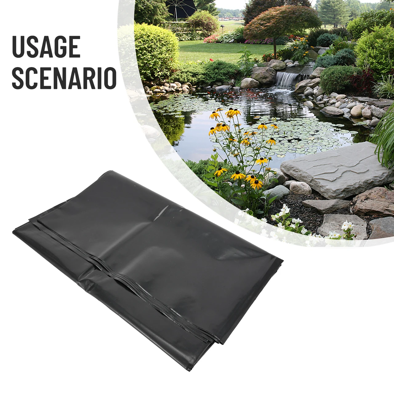 Waterproof Black Liner Film Fish Pond Liner Garden Pools Reinforced HDPE Heavy Duty Guaranty Landscaping Pool Pond