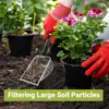 Soil Sieve for Gardening Garden Sieve with Handle Vegetable Planting Dirt Sieve Compost 4