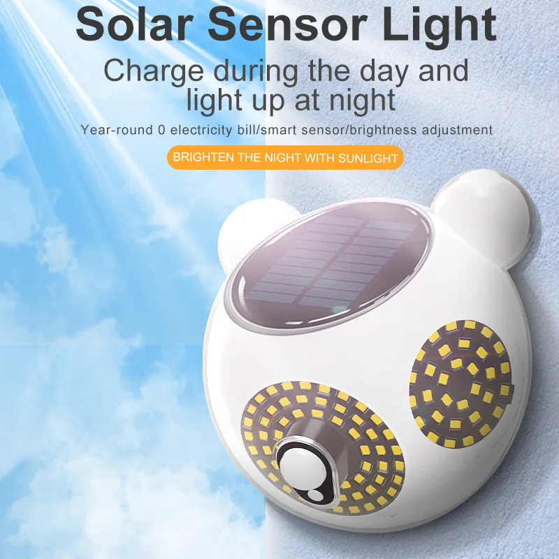 

Solar Sensor LED Human Body Induction Light Household Outdoor Wiring Free Waterproof Garden Decoration Courtyard Light