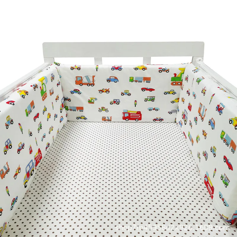 Newborn Baby Bed Crib Bumper Cot Protector For Baby Drop-proof Cotton Safe Crib Pads Rail Bed Cover Protection Bedroom Pillows