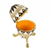 QIFU Crafts White and Black Faberge Egg for Easter Home Decoration 3