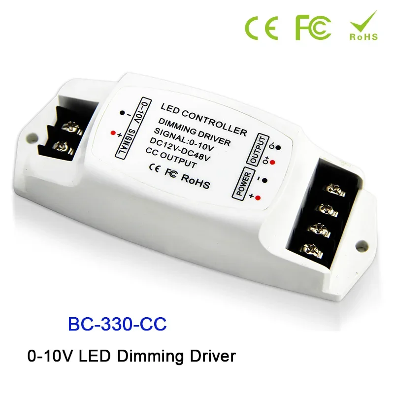 BC-330-CC 350mA /700mA/1050mA 1-10V LED PWM dimming driver 1-10V to PWM dimming signal Converter for LED Lamp DC 12V- 48V bc 991 single color led lamp power repeater 350ma 700ma 1050ma 2400ma 12v 48v lights tape dimmer constant current pwm controller