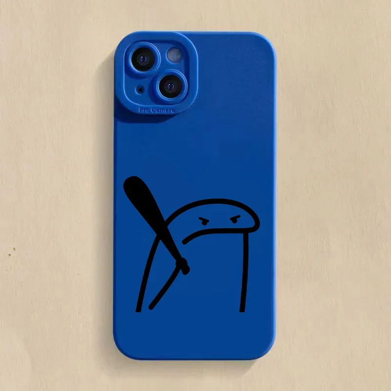 Adorable Cartoon Matchman Shockproof Silicone Phone Case