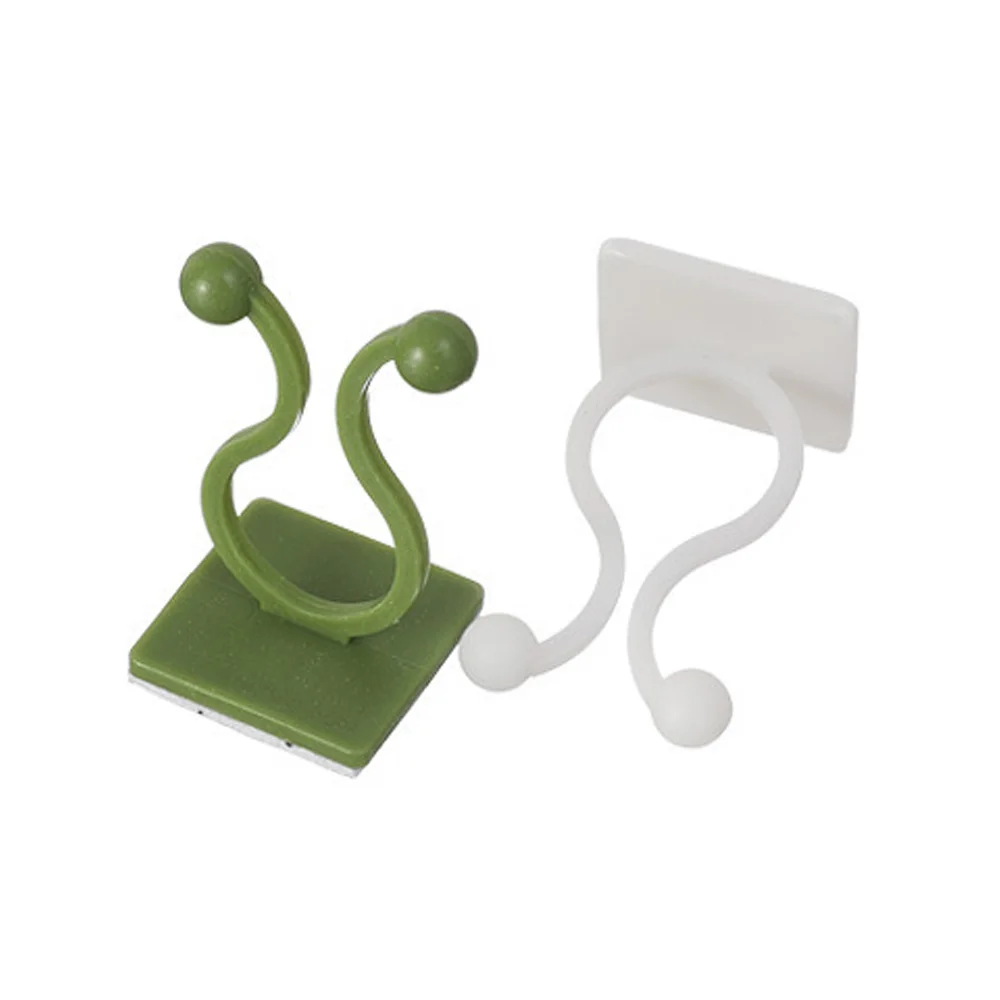 Plant ties, plastic plant cable ties, plant clips, plastic plant clips, plant adhesive hooks, plant wall hooks-20/60/80pcs Plant Climbing Self-adhesive Fixing Buckle, Fastener, Clip, Hook, Lashing Device
