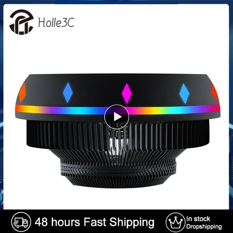 범용 CPU 선풍기 UFO 타입 라디에이터, 데스크탑 컴퓨터 라디에이터, 5 색 LED 발광 음소거 쿨러, 방열판 선풍기 부품