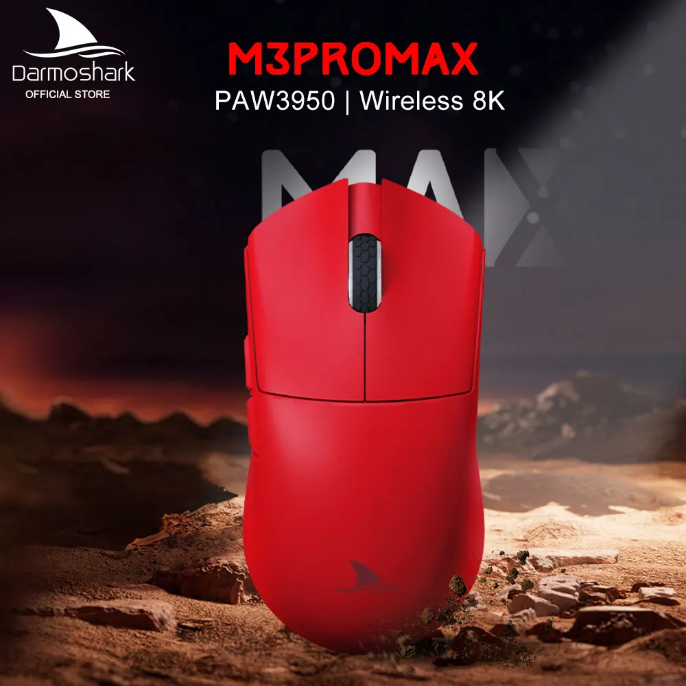 Darmoshark Gaming Mouse M3PRO MAX Wireless 8K Bluetooth Tri-Mode Mouse PAM3950 30K DPI Nordic 52840 Computer Game Macro mice