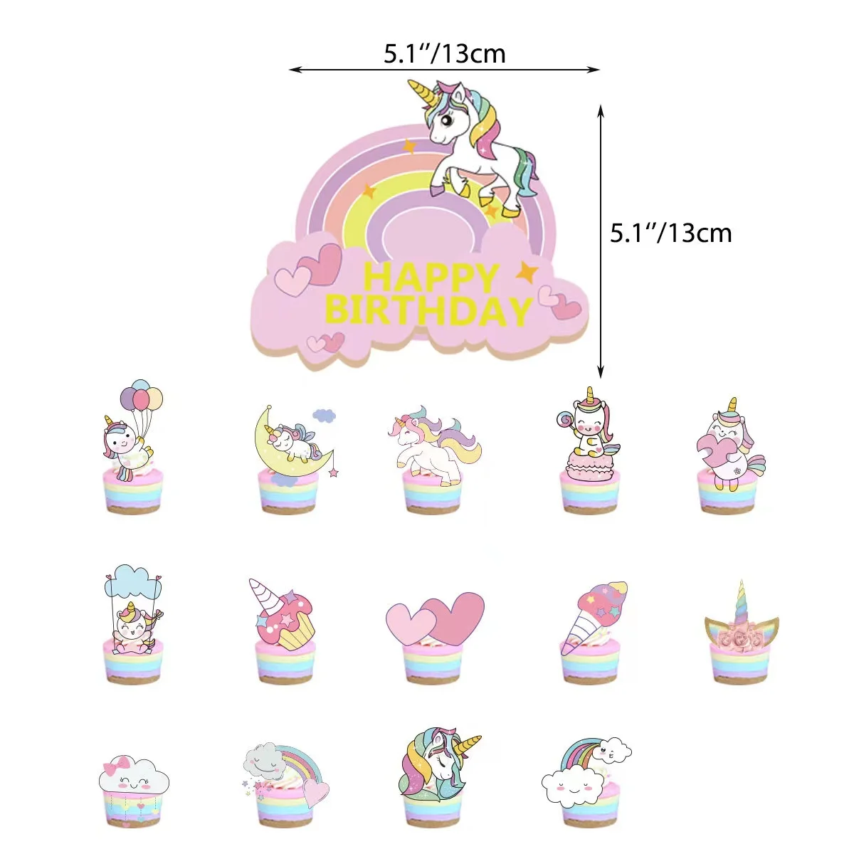 Unicorn Birthday Decoration for Girls 61Pcs Combo Set Happy Birthday  Decoration