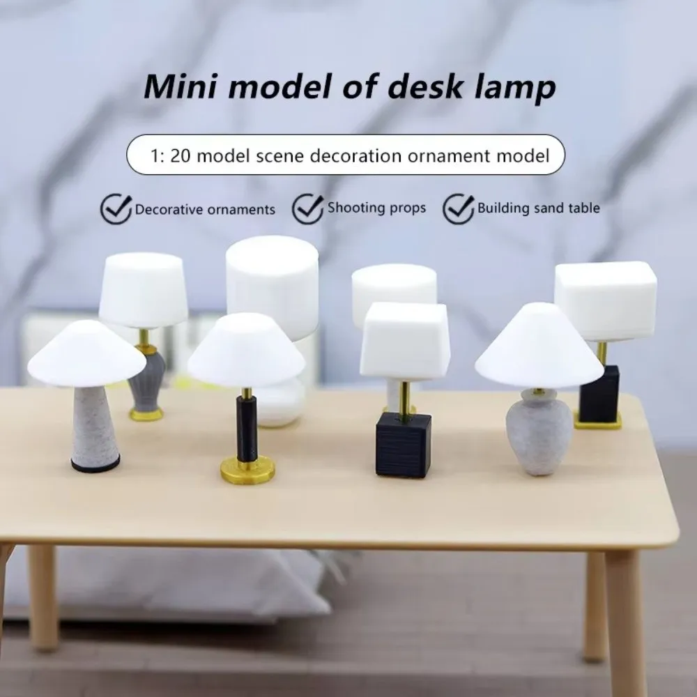 Miniature Dollhouse Desk Lamp Plastic DIY Accessories
