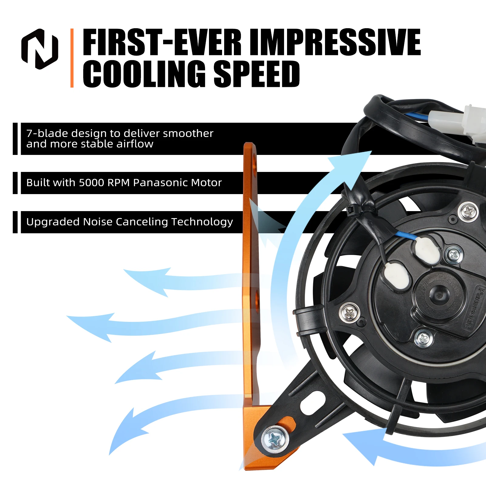 Für KTM EXC 300 TPI 12 V Elektrische Kühler Lüfter Für Husqvarna TE 300 FE 450 350 250 2017-2023 Für GasGas EC 300 2021-2023 – Detail 7