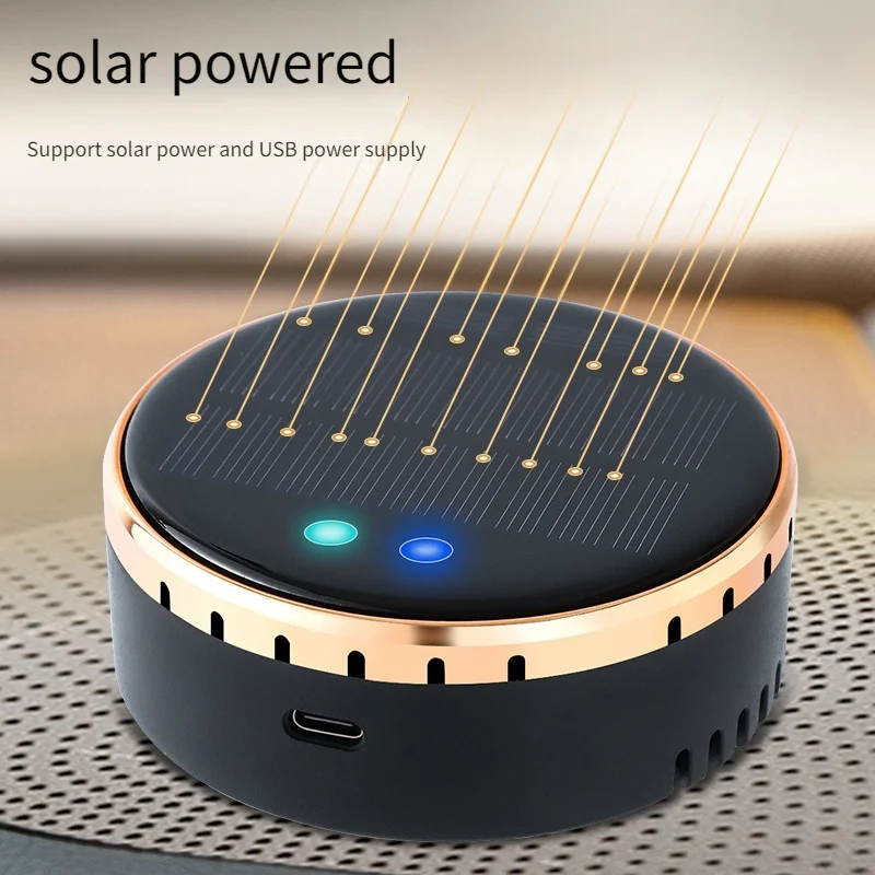 Air Purifier Solar powered car air purifier for deodorization and purification of cigarette smoke odor