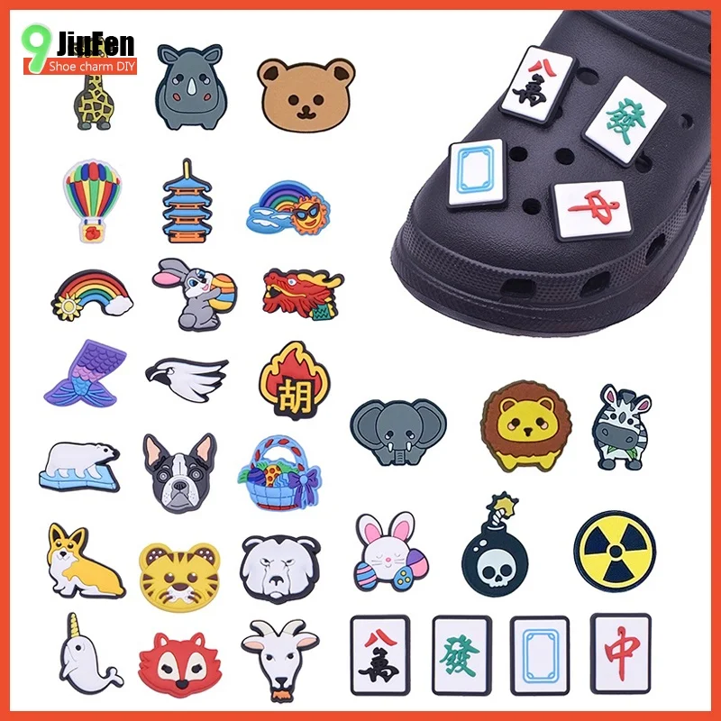 

Подвески из ПВХ для обуви, аксессуары для обуви с животными, мультяшное украшение для обуви, радужные аксессуары для забивания, сандалий, подарков, пряжка