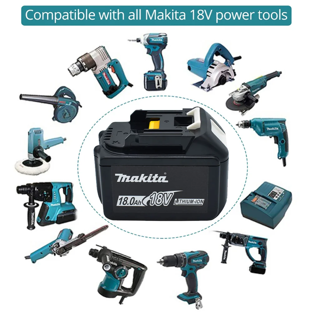 Makita 18V Battery 6AH 9AH 18AH Li-ion Replacement LXT BL1860B BL1860  BL1850 BL1830 DHP482RFX9 BL1815 LXT400 for Cordless Drills - AliExpress