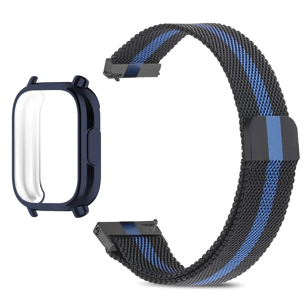 Milanese Mesh Strap with Case and Screen Protector - Premium Watchband Bracelet Accessories
