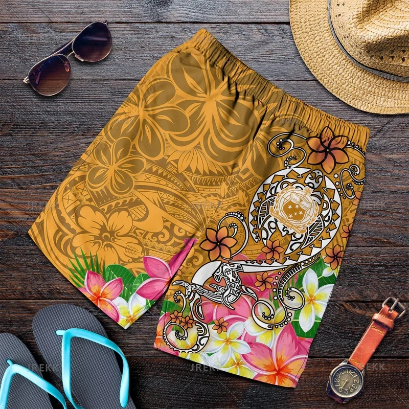 New Harajuku 3D Polynesian Samoa Printing Beach Shorts For Men Fashion Streetwear Board Shorts Unisex Cool Swimming Shorts Pants 5