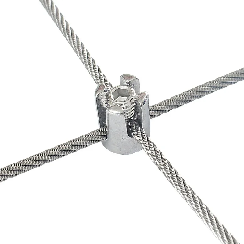 Steel Wire Rope Cross Fixed Lock Cable Buckle Clamps 304 Stainless Steel Material Nut & Bolt Sets Size M2 to M8