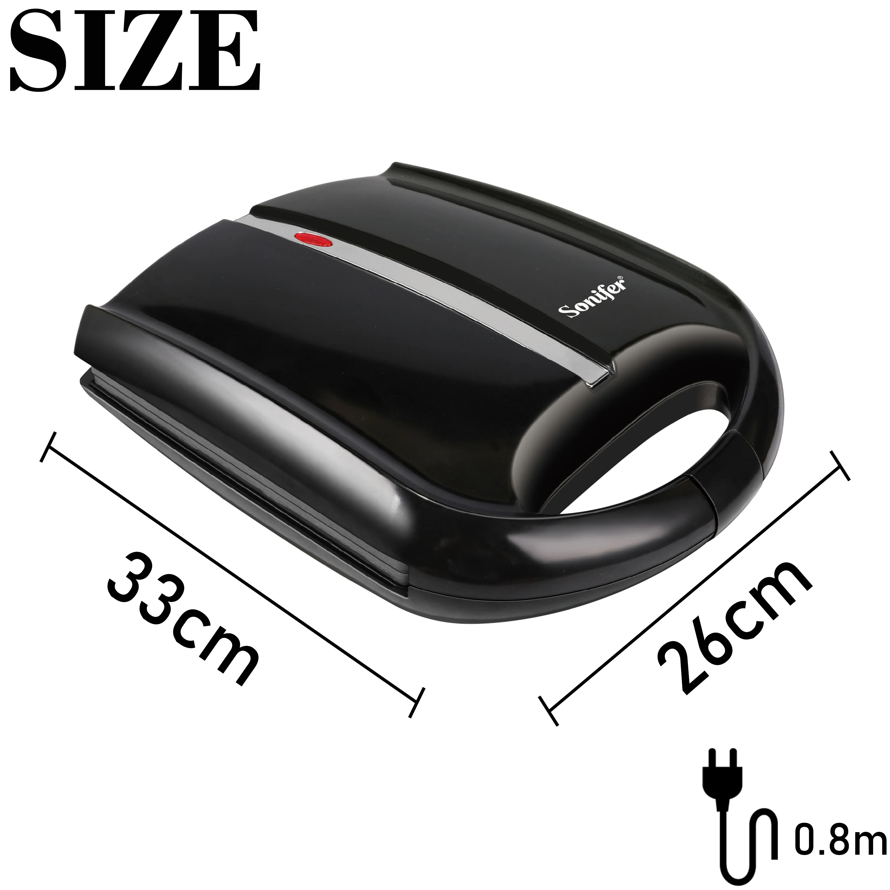 Electric sandwich Maker Triangle Plate Panini Cooking Kitchen Appliances Breakfast Waffles Machine Non-stick Iron Pan Sonifer