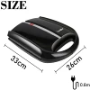 Electric sandwich Maker Triangle Plate Panini Cooking Kitchen Appliances Breakfast Waffles Machine Non-stick Iron Pan Sonifer 6