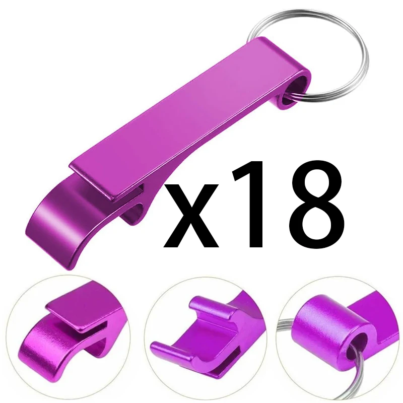 

18Pcs Multi-functional Beer Bottle Openers Portable Keychain Can Bottle Opener