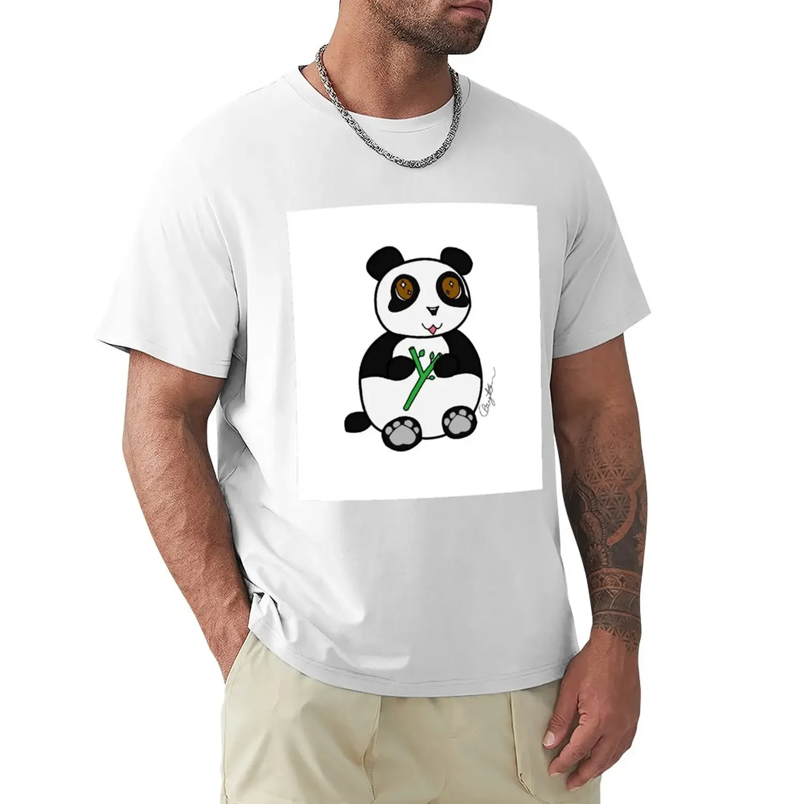 

Bamboo Panda T-Shirt vintage Short sleeve tee sublime graphics t shirts men