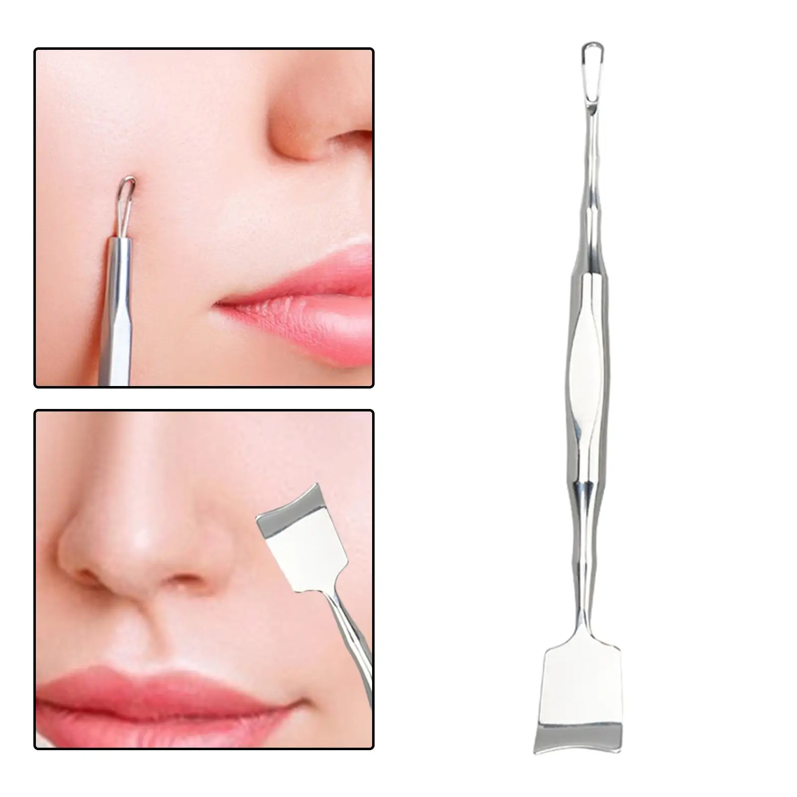 Facial Pore Cleaner Spade, Pore Prep Tool ,Stainless Steel Facial Spade,Remover Stick Removal ,