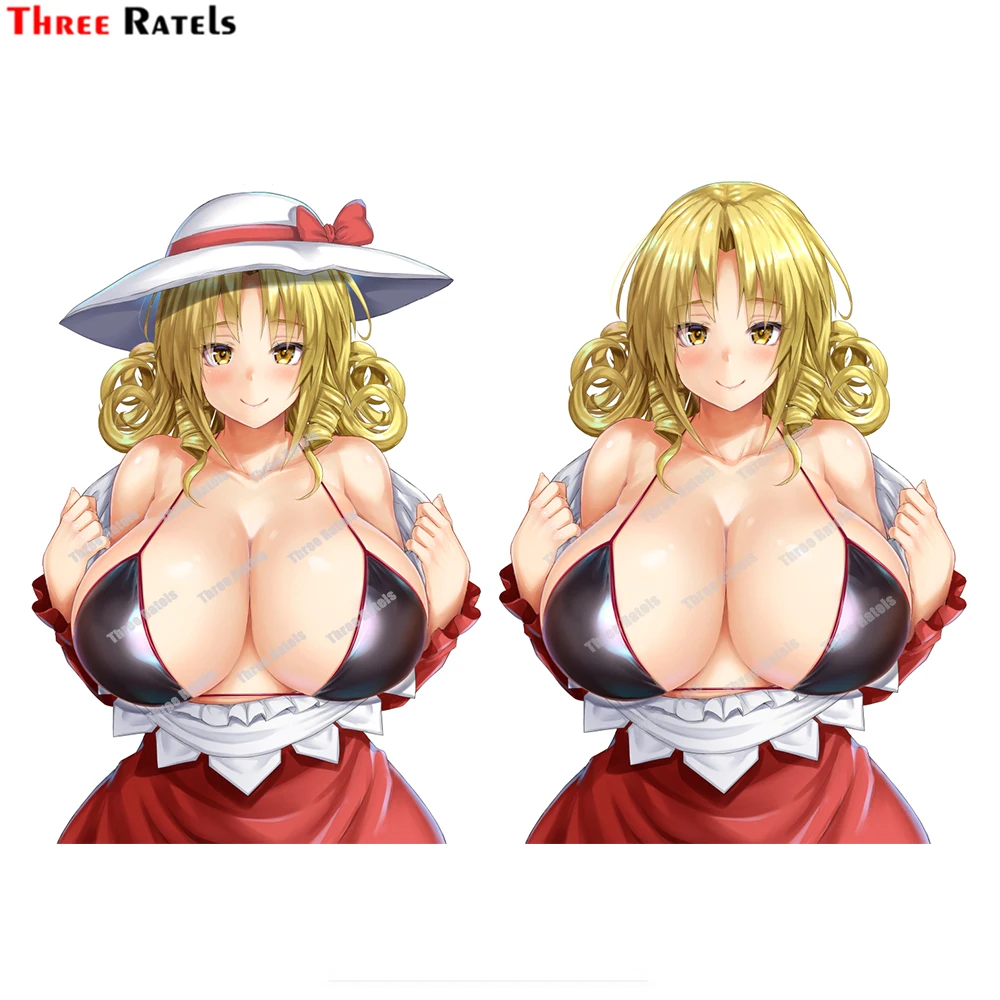 

Автомобильные и мотоциклетные аниме наклейки Three Ratels D870 Elly Touhou для бампера, зеркала, багажника, декоративные наклейки