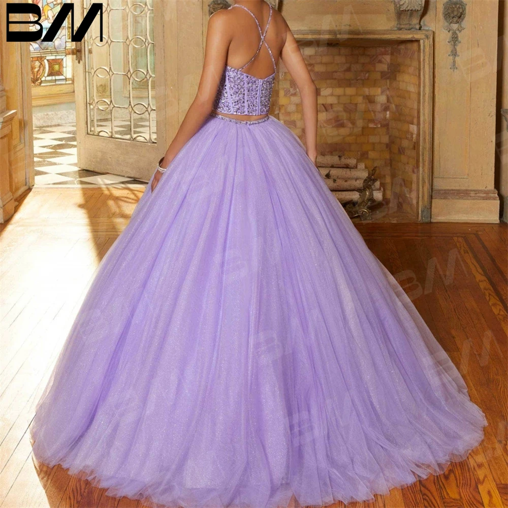 Two Piece Embellished Ballgown Sleeveless Thin Straps Quinceanera Dress Cocktail Dress Ball Gown