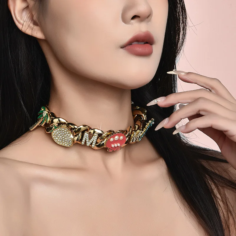Mode Gleichen Stil Intarsien Shell Halsketten Gemischte Material Männer Frauen Hip-hop Vielseitige Paar Halskette Charming Schmuck