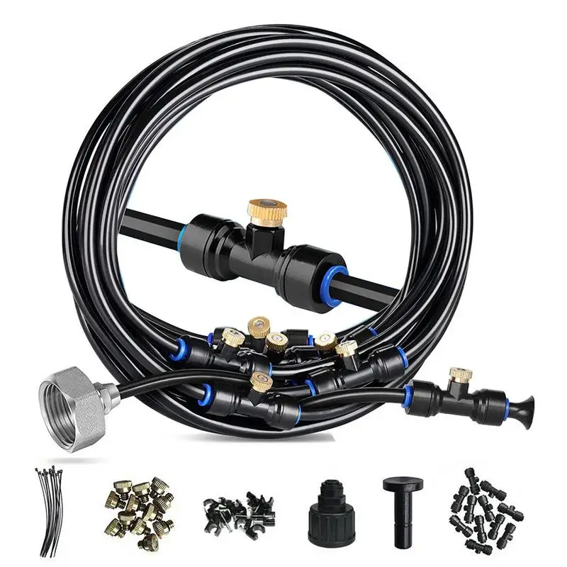 

Outdoor Misters For Patio Misting System For Cooling Outdoor Water Mister Hose DIY Kit For Porch Canopy Deck Garden Greenhouse
