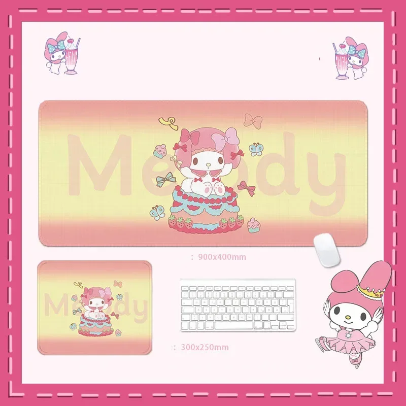 Bonito Melody Mouse Pad com Lockedge para pc Tapete de Mesa Grande Mouse Pad Almofada para Laptop Antiderrapante Tapete para Teclado pc Xxl - Imagem 2
