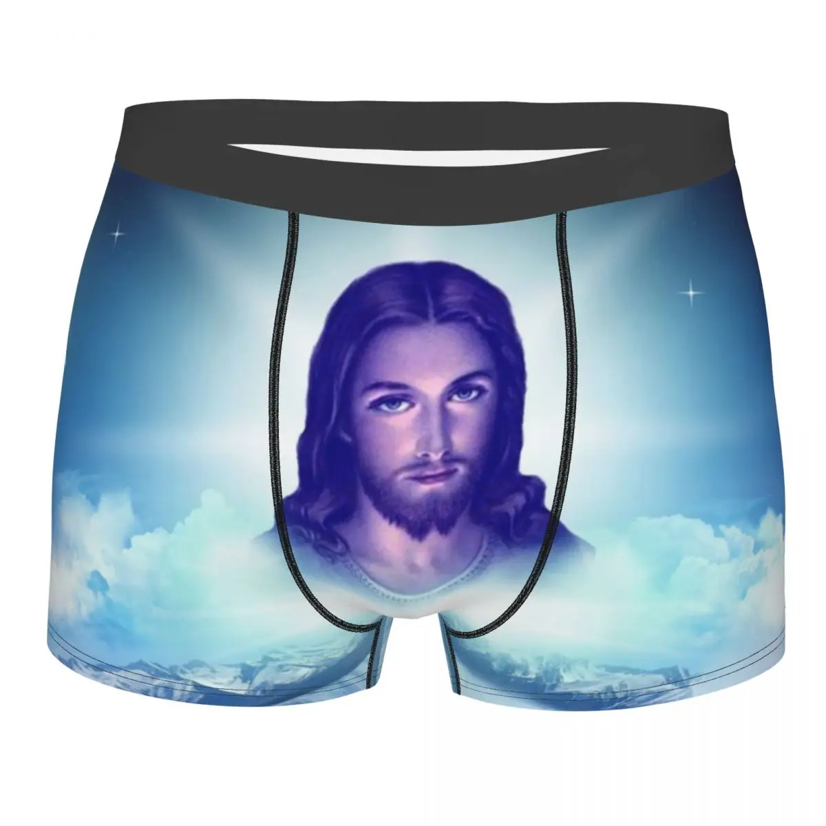 CustomSaviorJesusChristUnderwearMenBreathbaleChristianGodBoxerBriefsShortsPanties