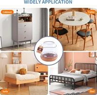 8PCS Table Chair Leg Protector Covers Silicon Furniture Floor Feet Cup Thick Felt Bottom Protector Feet Caps Reduce Noice 6