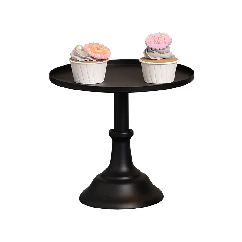 High Legged Black Cake Rack Cupcake Display High-quality Metal Cake Stand Handicraft Tray Rack Wedding Decoration
