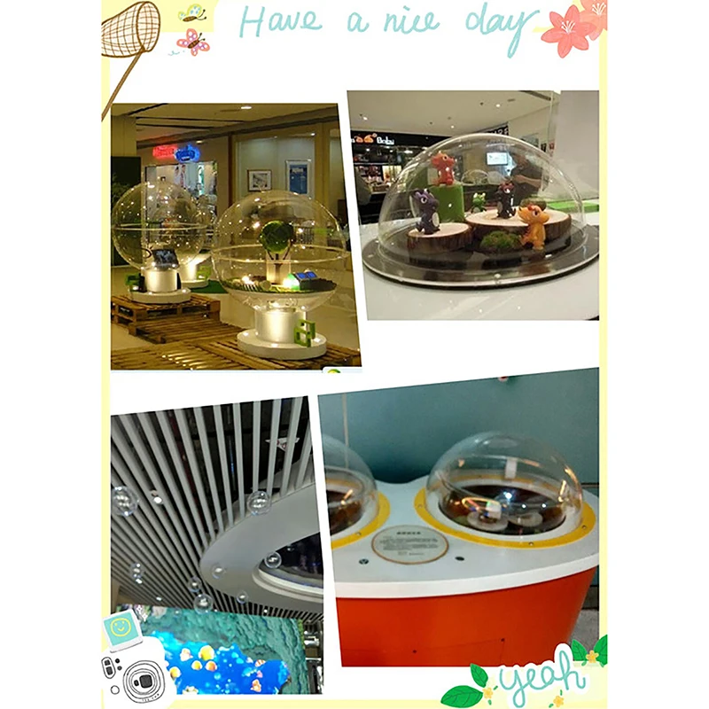 2 Inch Acrylic Dome CCTV Dome Cover security camera cover For Security Camera Clear PC Material Indoor And Outdoor