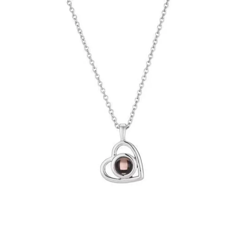 

DOREMI Drop Shipping Custom Photo Projection Necklace Personalized Picture Show Chains Valentine's Mothers Day Gift Jewelry