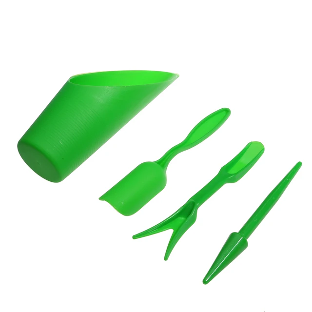 4Pcs Garden Planter Kit Sowing Shovel Spoon Succulents Seedlings Tool Bonsai Fertilizer Plastic Handle Soil Replacement Tools 5