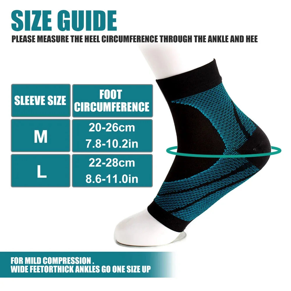 1Pair Neuropathy Socks for Men Women,Toeless Compression Socks,Ankle Compression Support Sleeve for Ankle Gout,Plantar Fasciitis