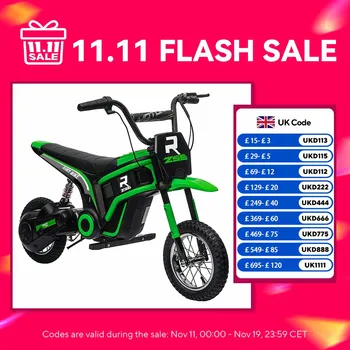 HOMCOM 24V Kids Electric Motorbike with Twist Grip Throttle, Music, Horn