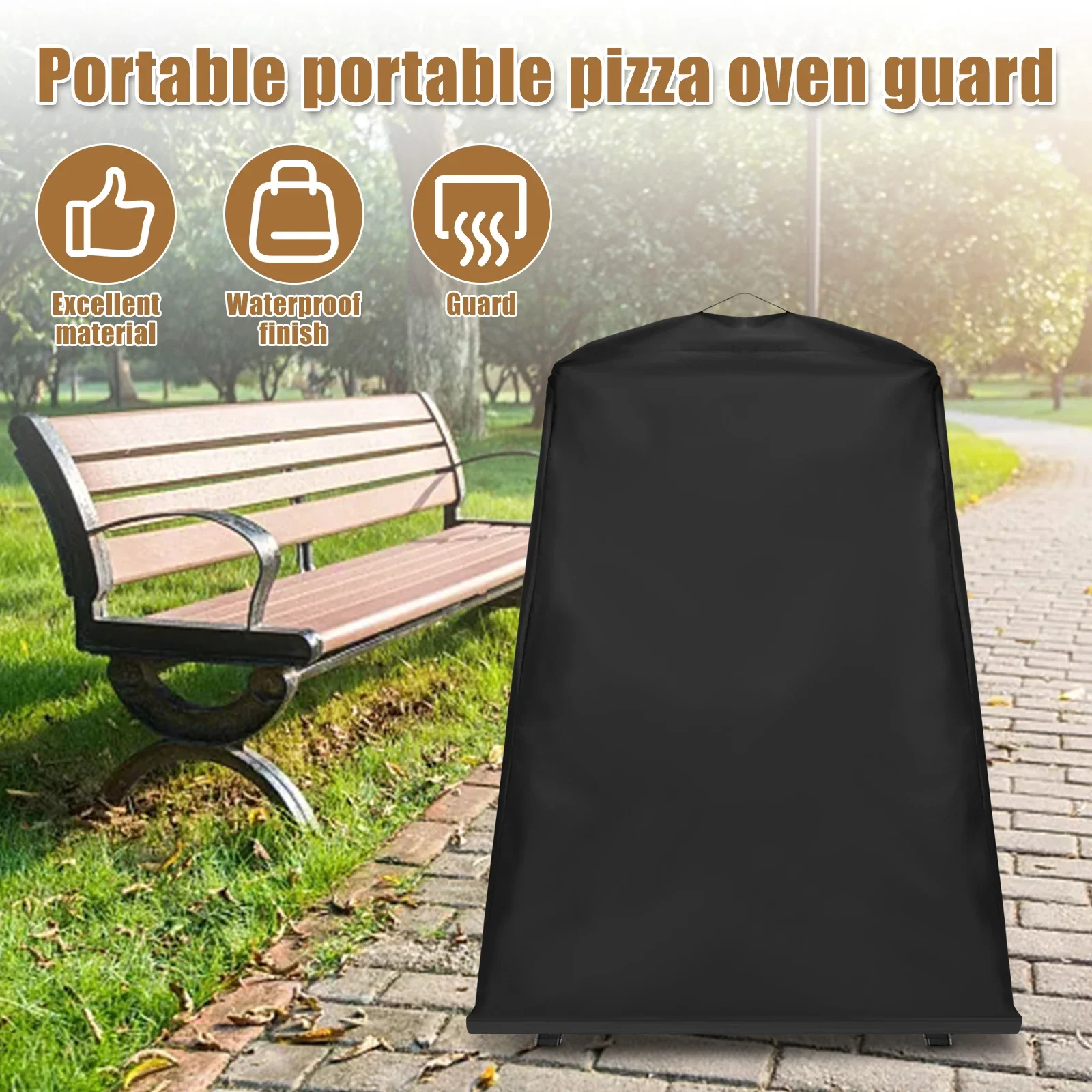 Pizza Oven Cover Waterproof 420D Oxford Cloth Portable Outdoor Grill Oven Protective Cover Camping Outdoor Garden BBQ Accessorie