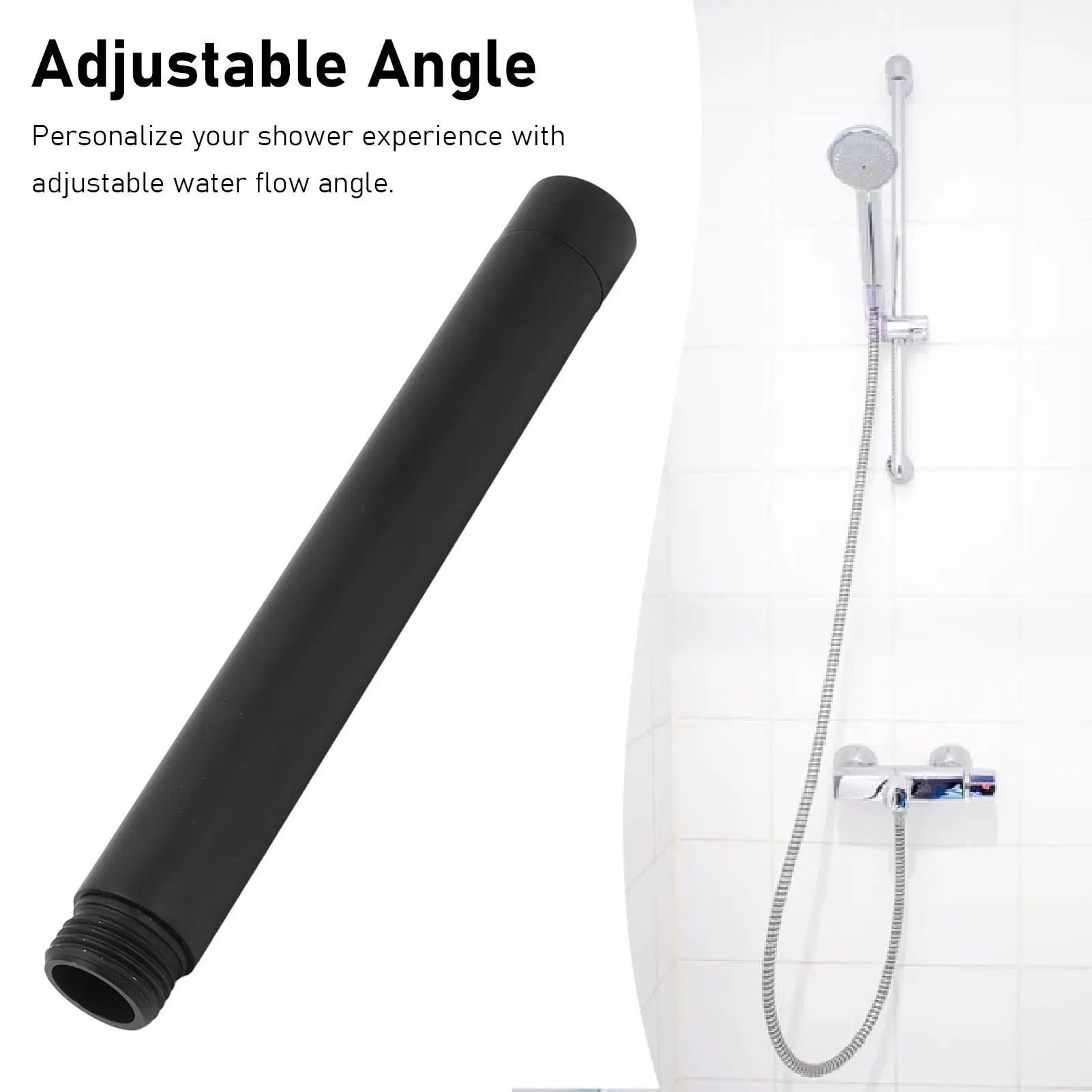 Stainless Steel Shower Arm Extension Pipe Durable Anti-Rust Wide Compatibility for bathroom