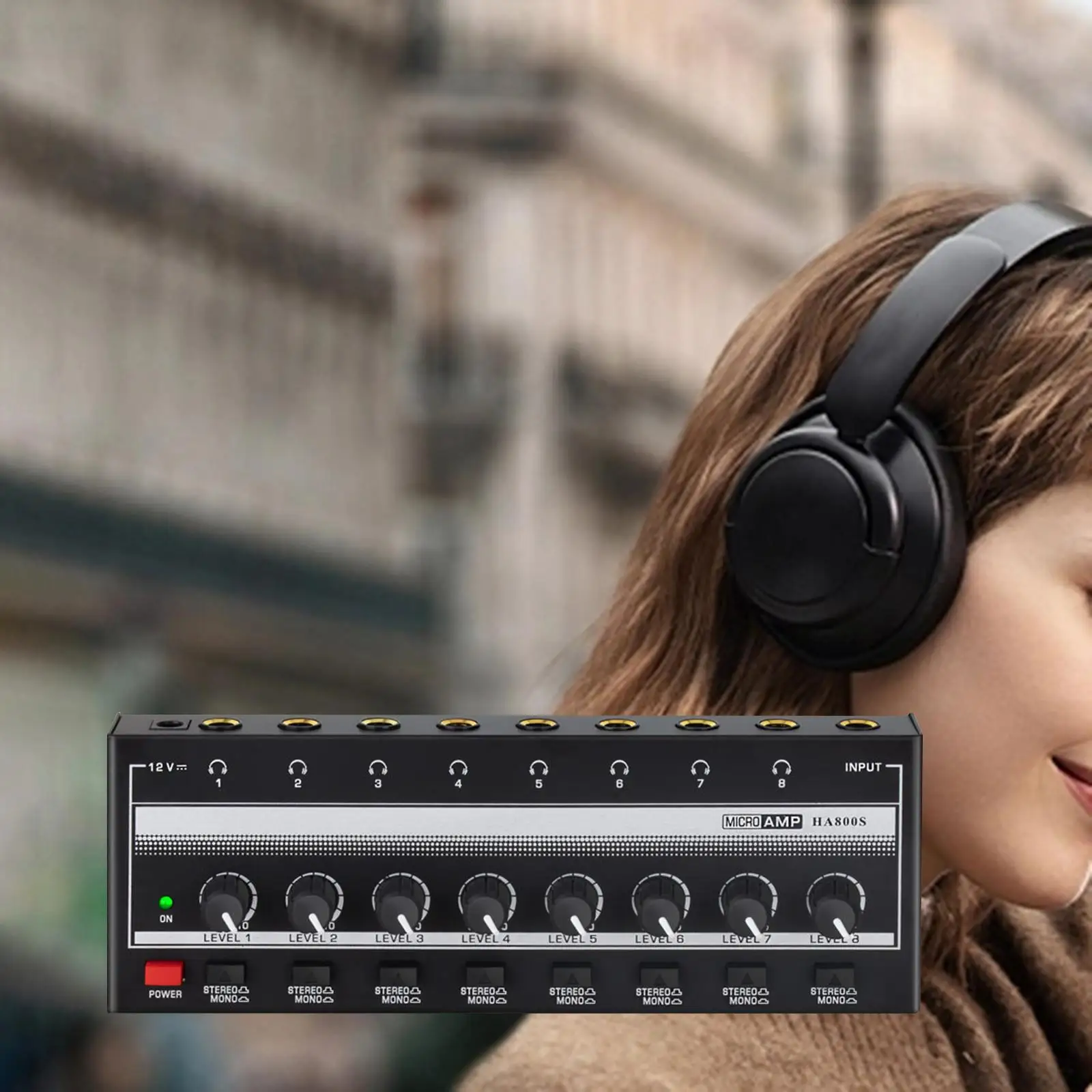 

8-канальный усилитель мощности для наушников, hi-fi звук, мини-разветвитель для наушников, усилитель, многоканальный разветвитель для наушников для прямого эфира и студии