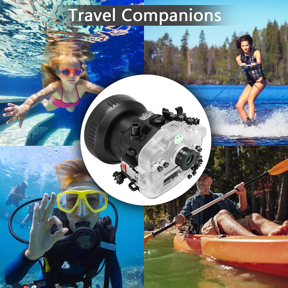 Seafrogs 40M/130FT Underwater Camera Housing Waterproof Case SF-S-A7M4 for Sony