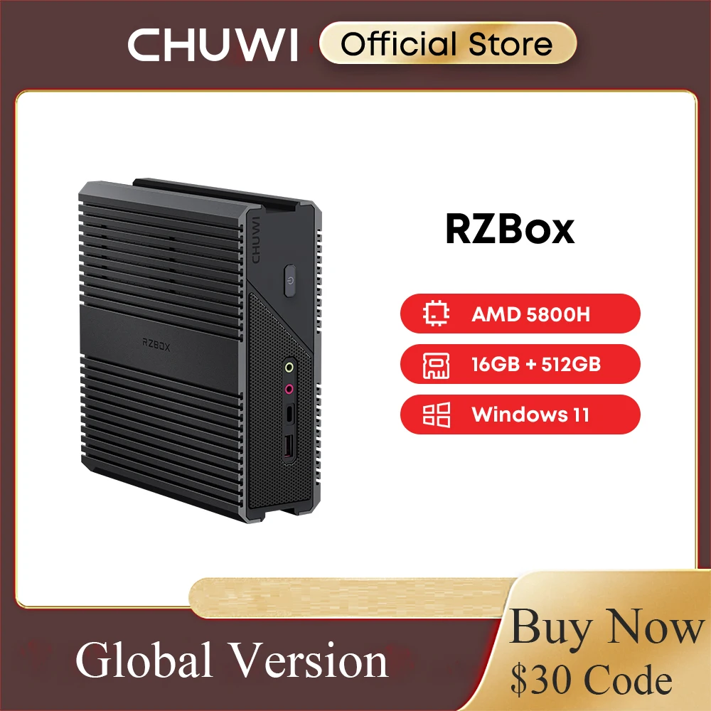 CHUWI RZBOX Ryzen7 5800H 512GB 16GB 中古 ミニPC CHUWI RZBOX AMD Ryzen 7 5800H CHUWI RZBOX Ryzen7 5800H