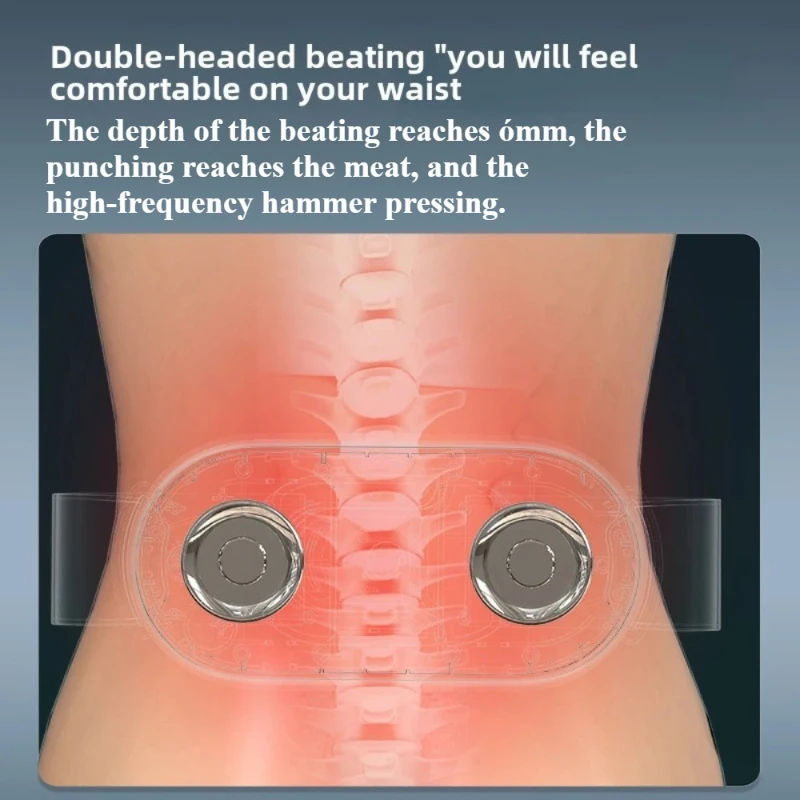 Wireless Portable Premium Multi-function Massager Relaxing Warmth Pounding Waist Back And Legs Massager for Home And Office Use