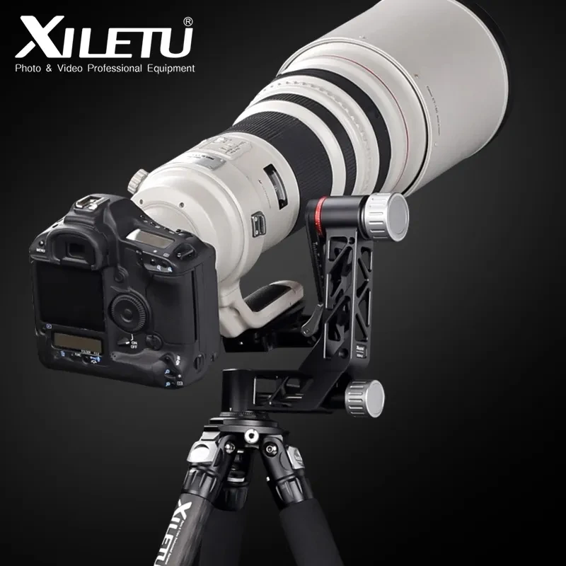 Tripod Ball Head XILETU XGH3 Professional Heavy Duty Head Telephoto Lens Cantilever Tripod Head for DSLR Camera Telephoto Lens Video Photography tripod ball head